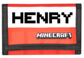 Minecraft - Kids Personalised Wallet - Red TNT Video Game Money Wallet - Your Name Pixel Letters Gifst - Official Merchandise